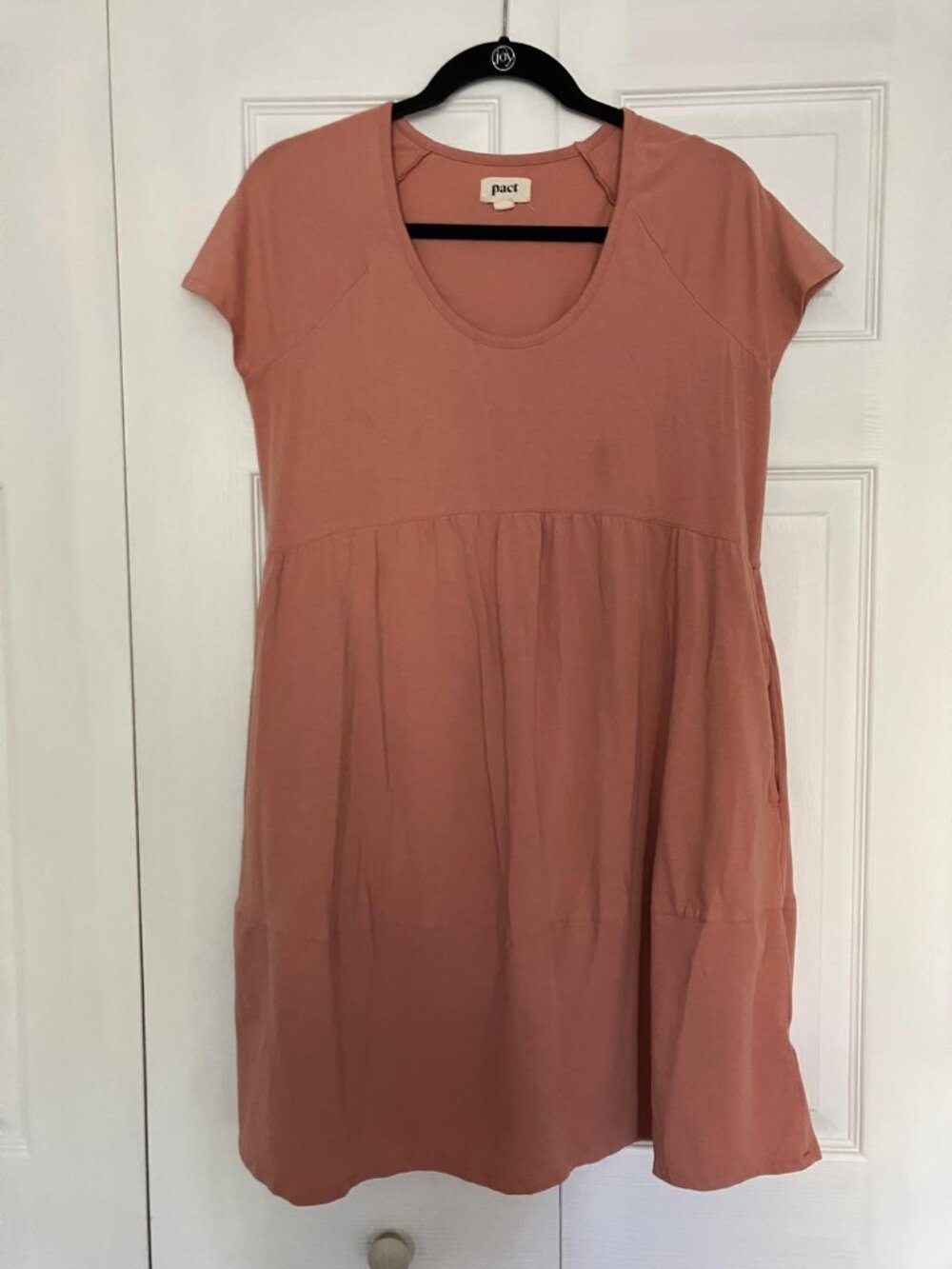 Pact Tiered Dress in Pink